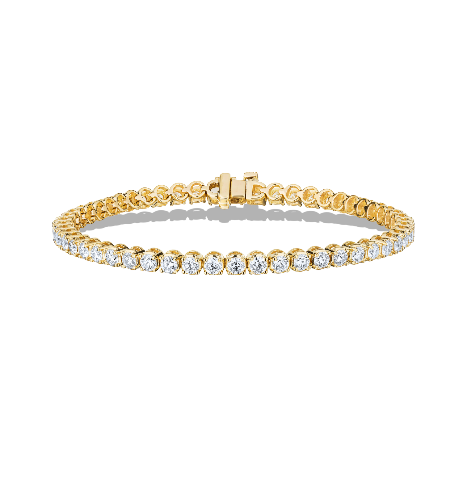 18K Yellow Gold Diamond Tennis Bracelet